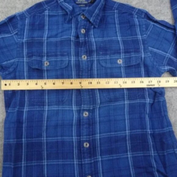 Ralph Lauren Button Up Shirt Womens Small Relaxed Fit Indigo Blue Cotton E - Picture 4 of 6